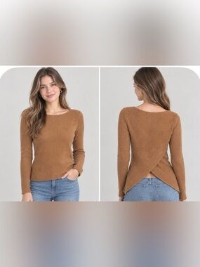 Babaton Elegant wool Brown Women's Top
